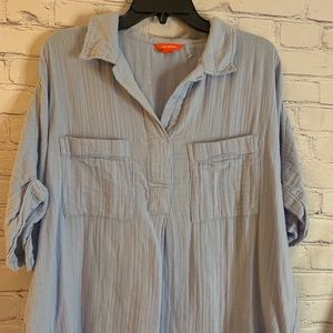 NWOT Joe Fresh gauzy denim top